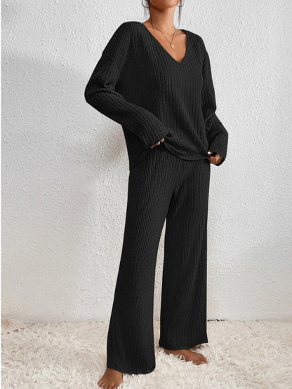SABINA – Cozy Wide-Leg Lounge Set