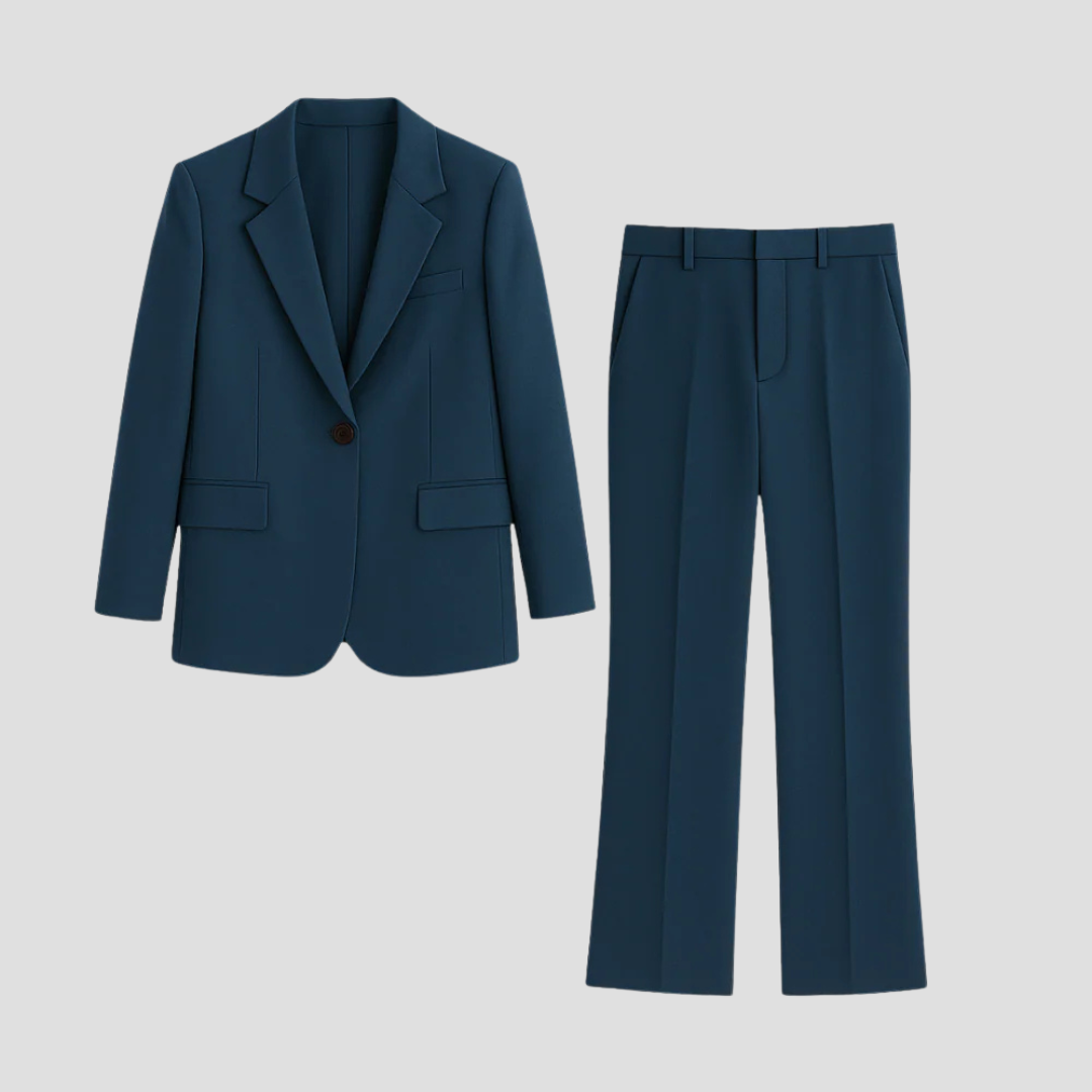 Evelyn | Women’s Tailored Suit Set with Long Blazer