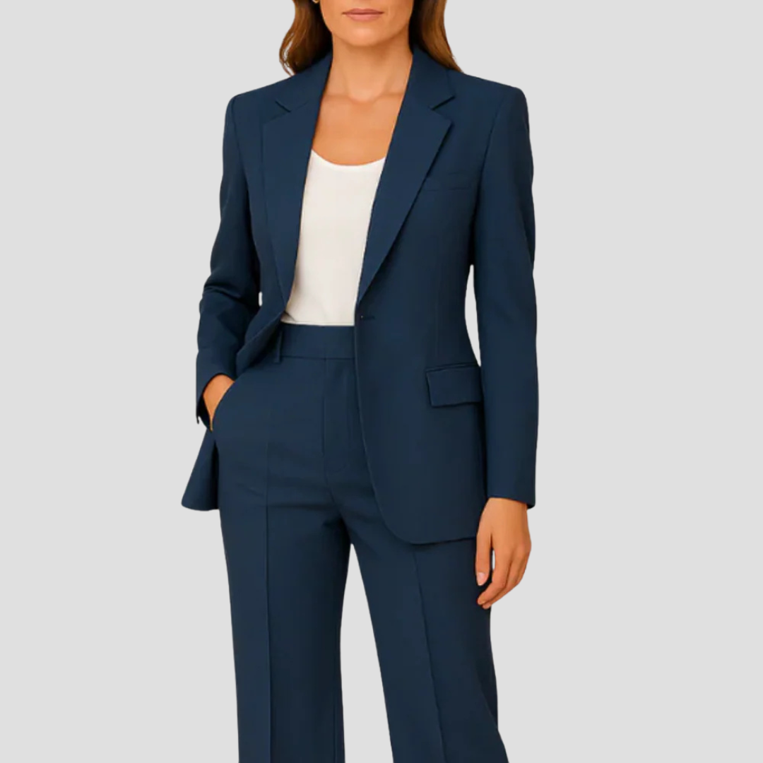 Evelyn | Women’s Tailored Suit Set with Long Blazer