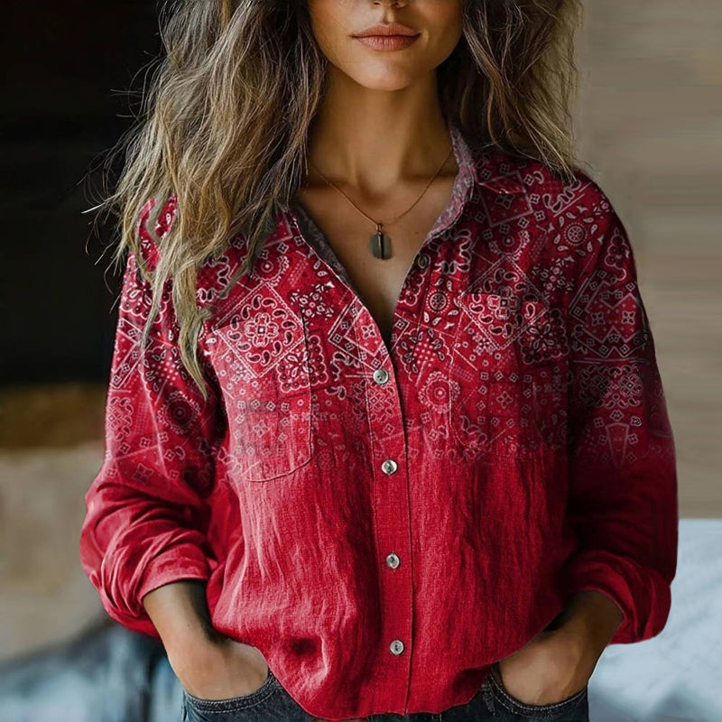 Classic Print Blouse