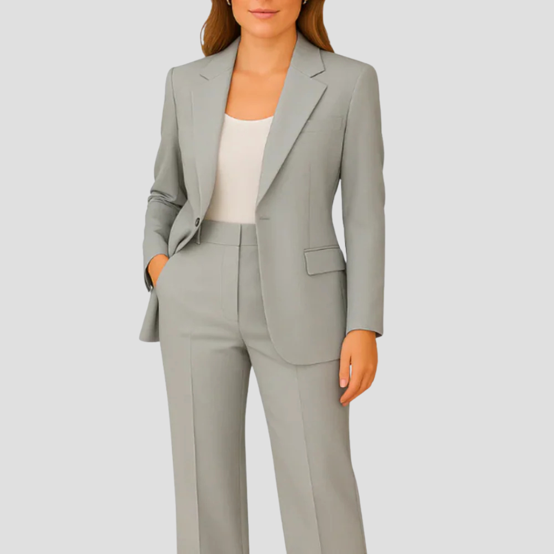 Evelyn | Women’s Tailored Suit Set with Long Blazer