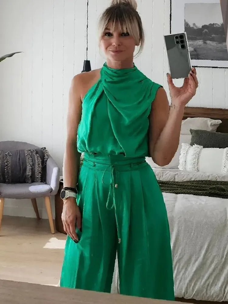 Skye — Sleeveless Wide-Leg Set