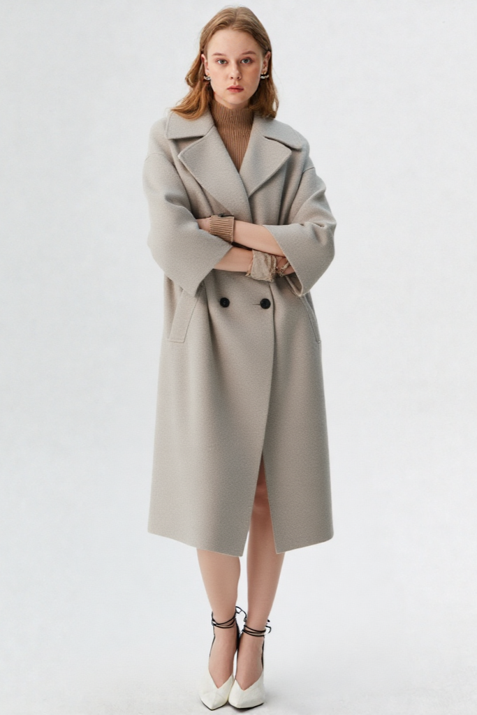 Warm Wool-Blend Longline Coat