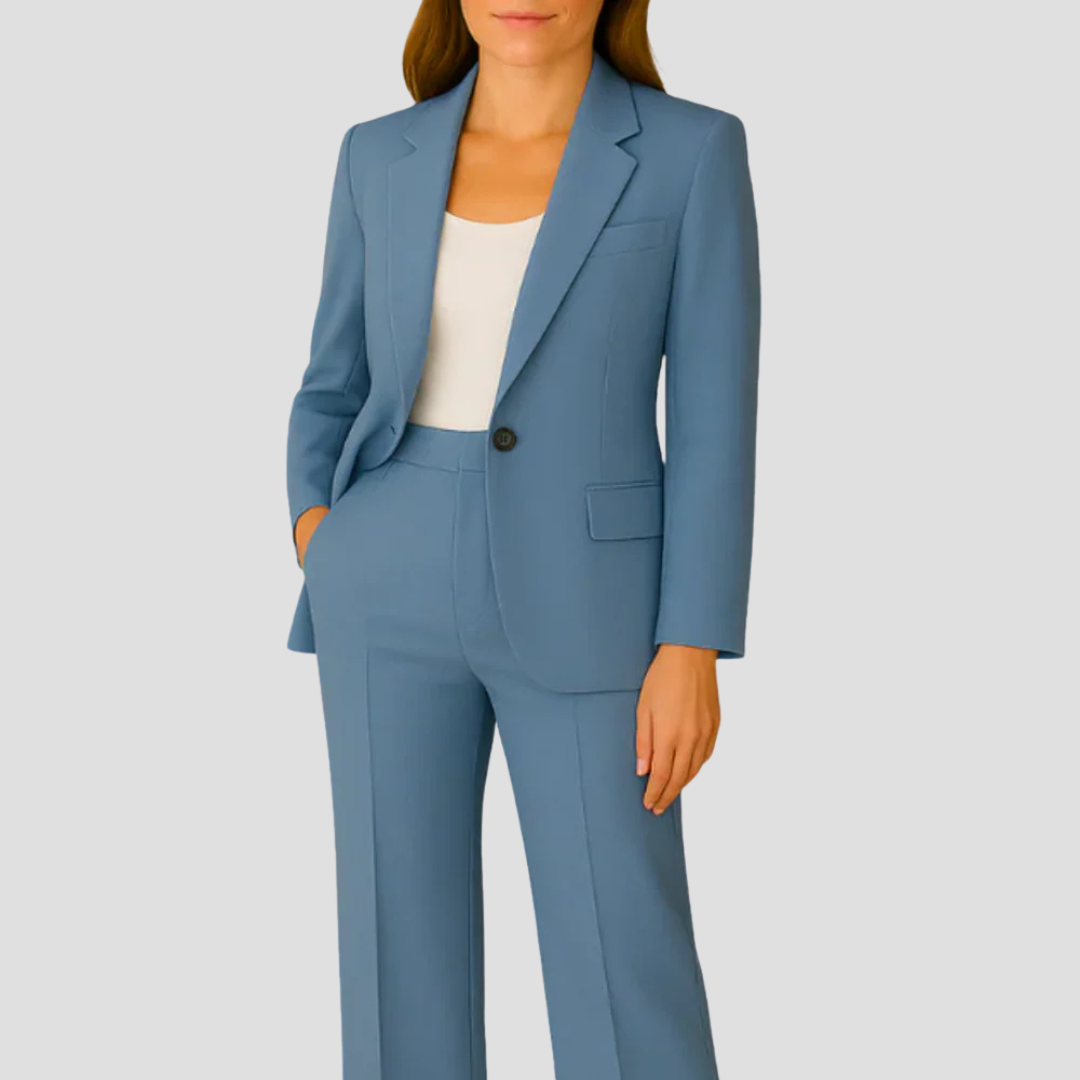Evelyn | Women’s Tailored Suit Set with Long Blazer