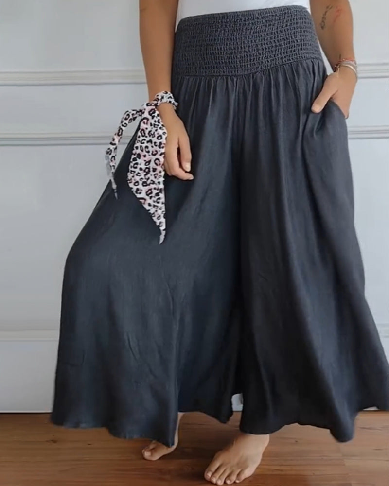 Reina — Comfy Wide-Leg Trousers