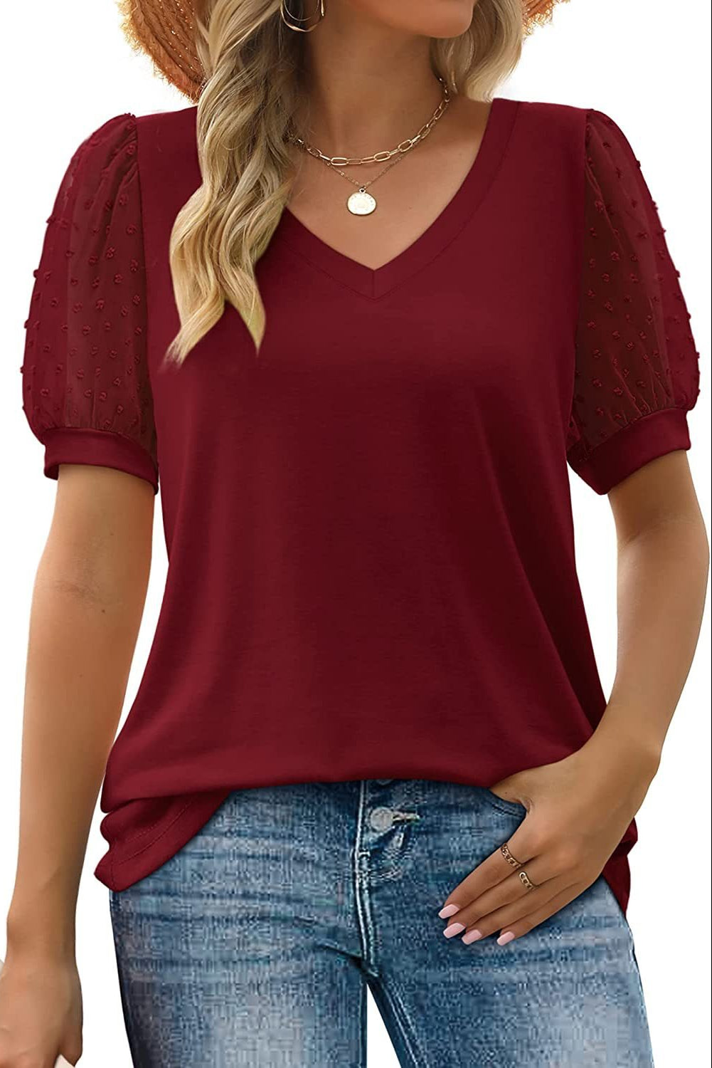Helena — Sleek V-Neck Blouse