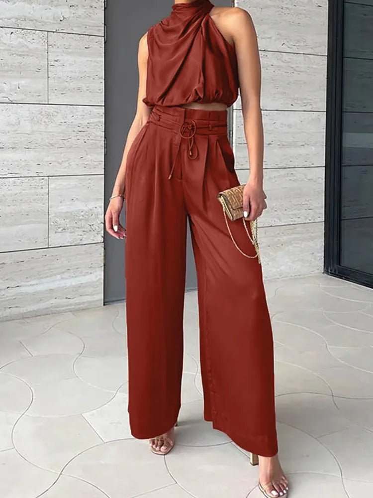 Skye — Sleeveless Wide-Leg Set