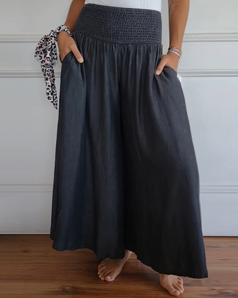 Reina — Comfy Wide-Leg Trousers