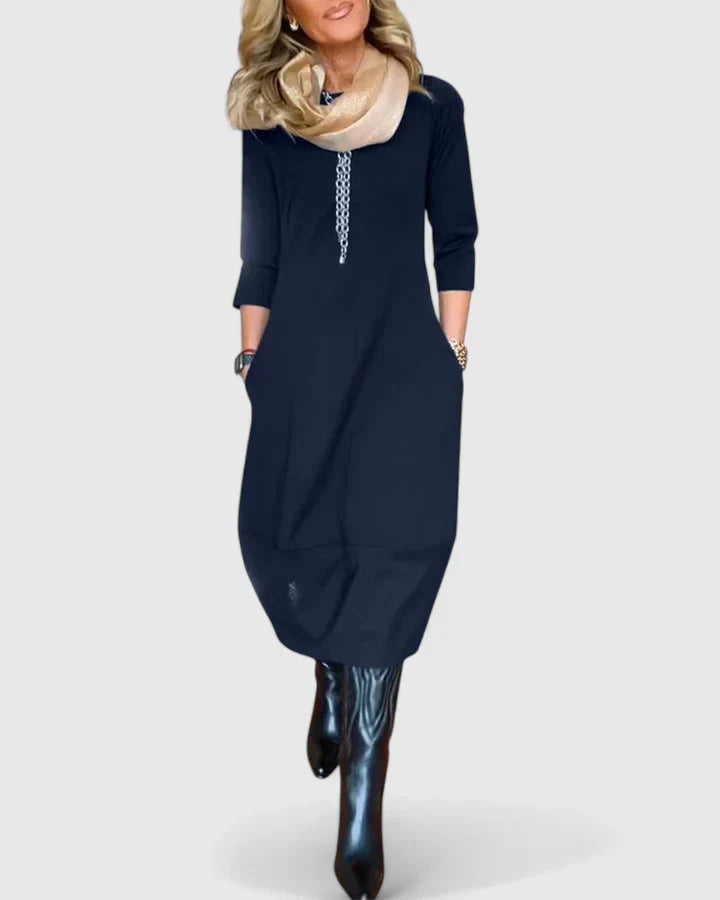 Danyshka — Round-Neck Midi Dress