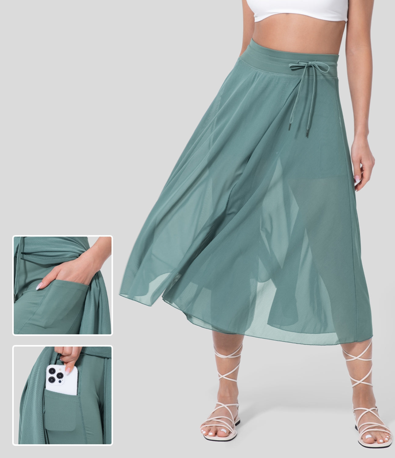 Raphaelle — Two-in-One Midi Skirt