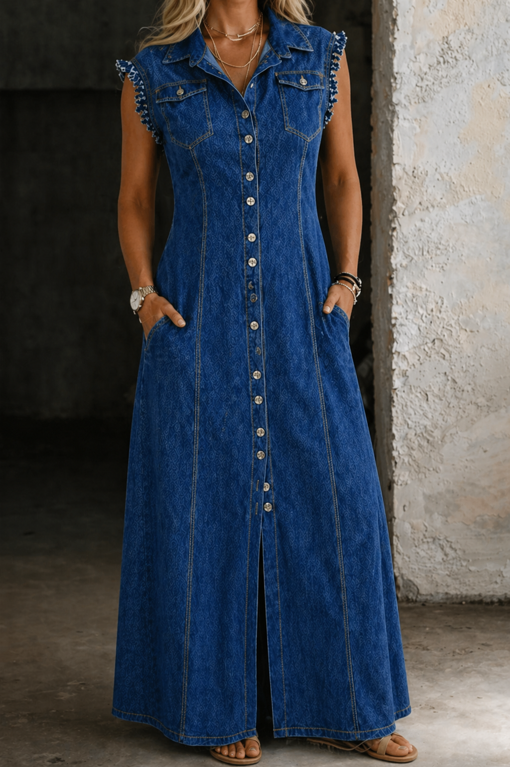 Plus Size Denim Dress