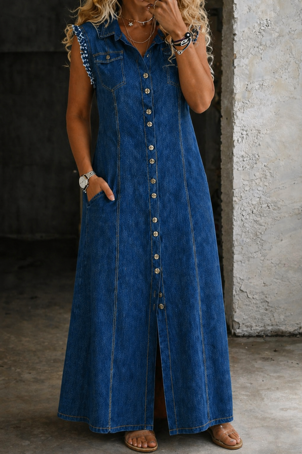 Plus Size Denim Dress
