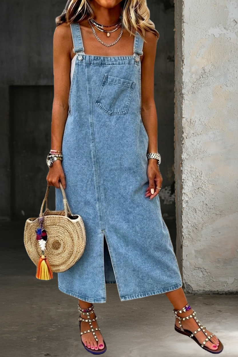 Casual Denim Jumper Dress