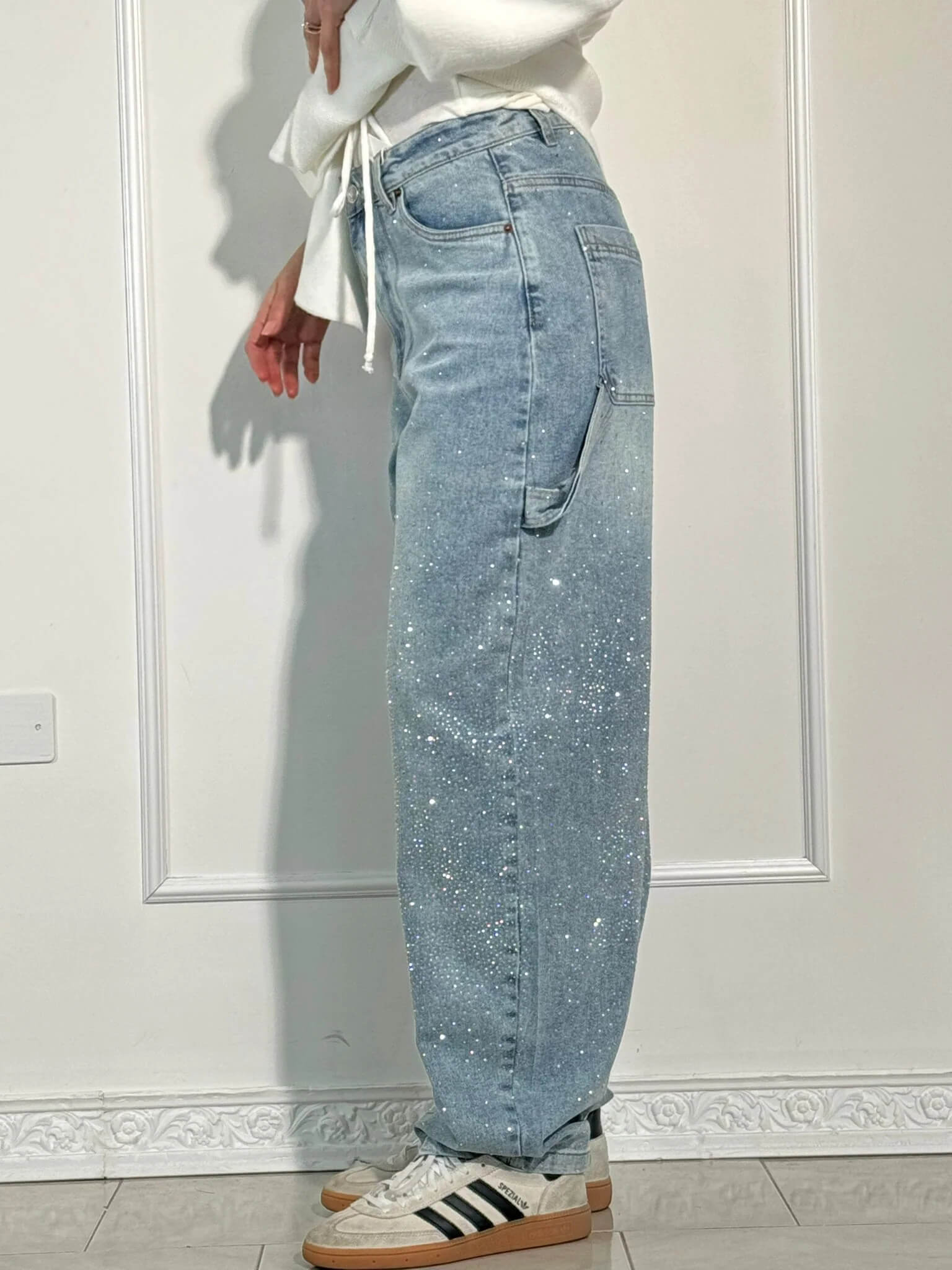 Valentina — High-Waist Glitter Jeans