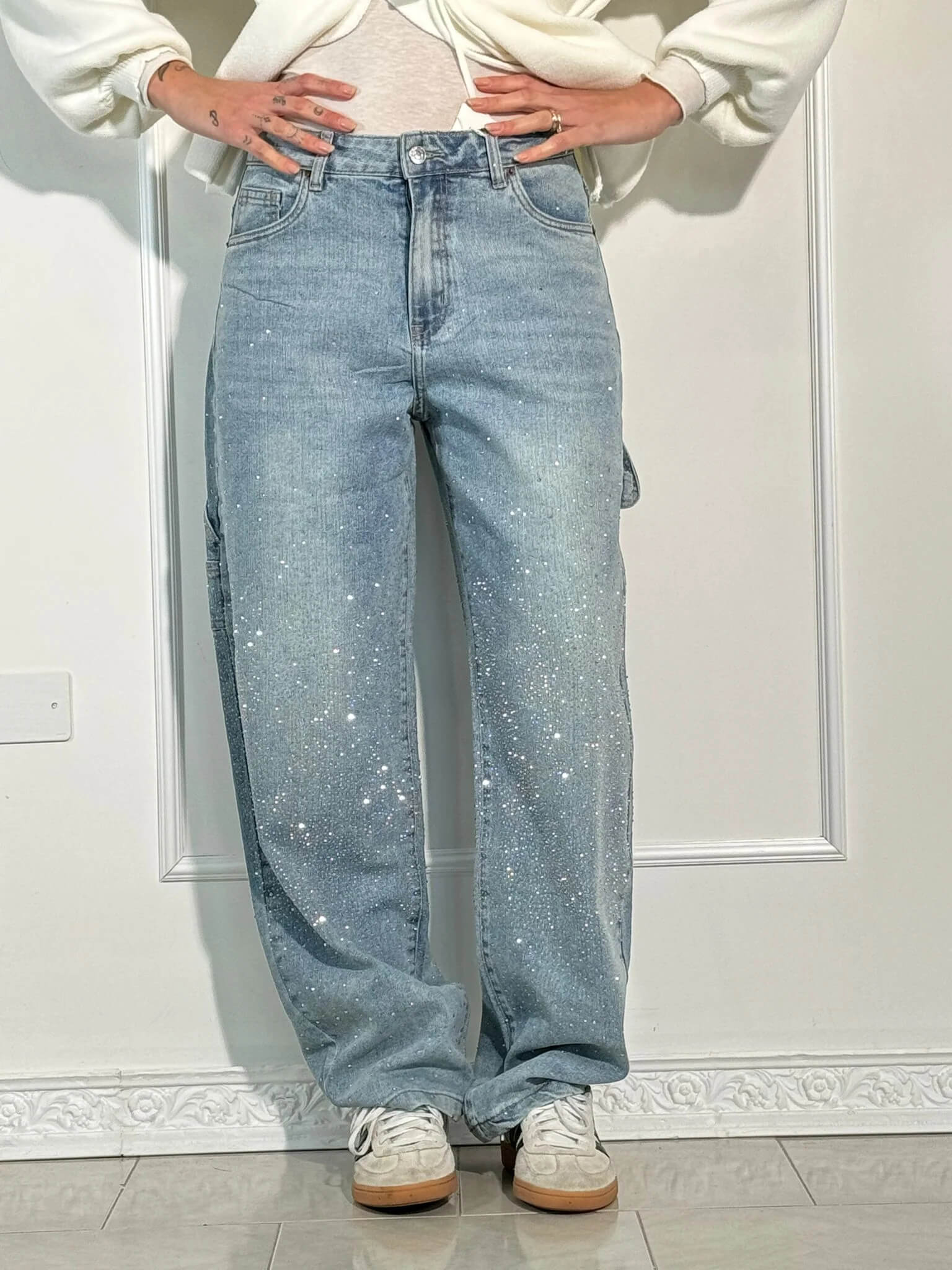 Valentina — High-Waist Glitter Jeans