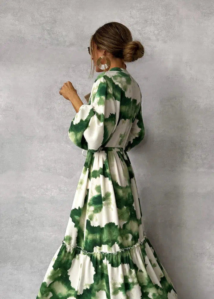 Luna’s Enchanted Flow Tie-Waist Maxi Dress