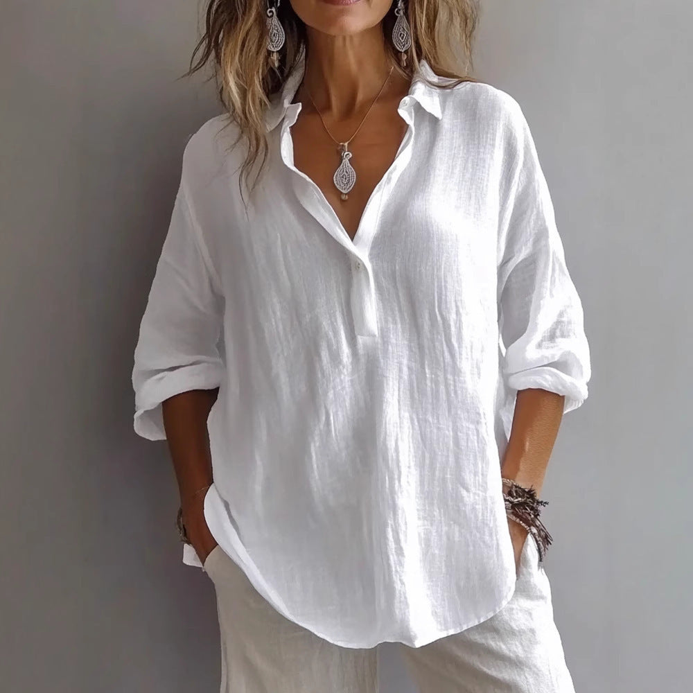 Classic V-Neck Blouse
