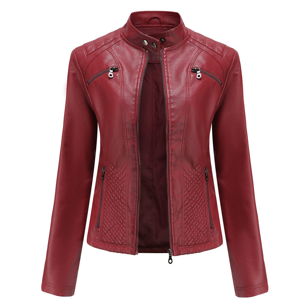 Classic Zip-Up Biker Jacket
