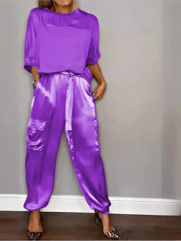 GRACE - SATIN UTILITY LOUNGE SET