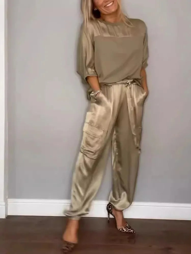 GRACE - SATIN UTILITY LOUNGE SET