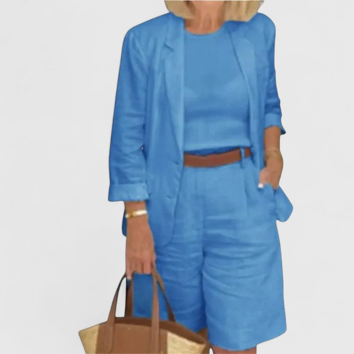ANNA – RELAXED TAILORED SHORTS SET
