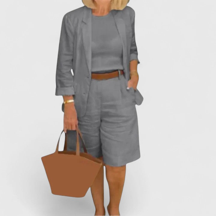 ANNA – RELAXED TAILORED SHORTS SET