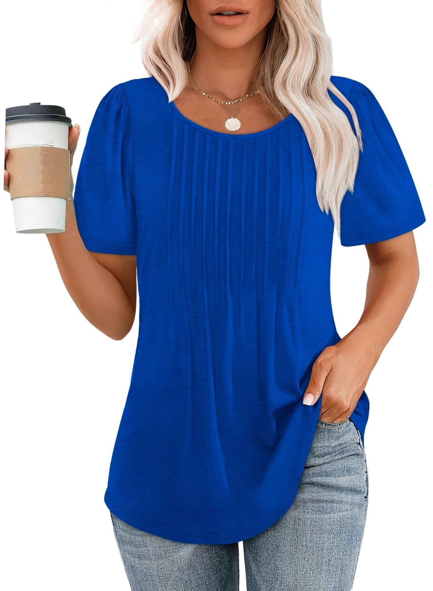 Amelie — Elegant Pleated Top