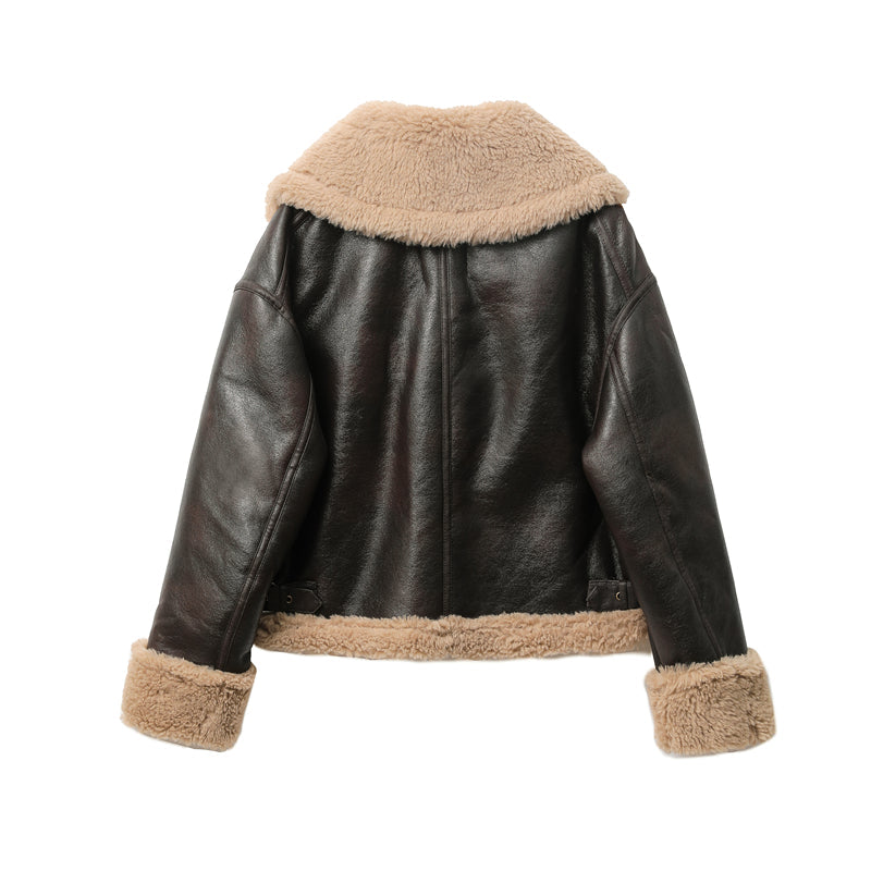 Double-Sided Cropped Wool Jacket