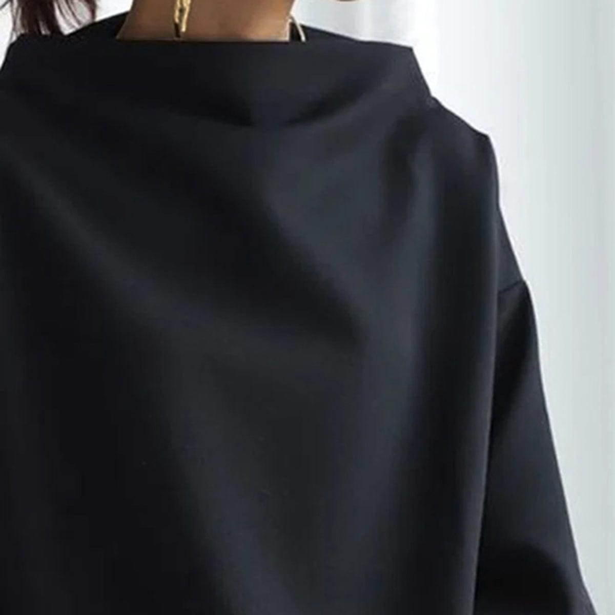 High-Neck Knit Top