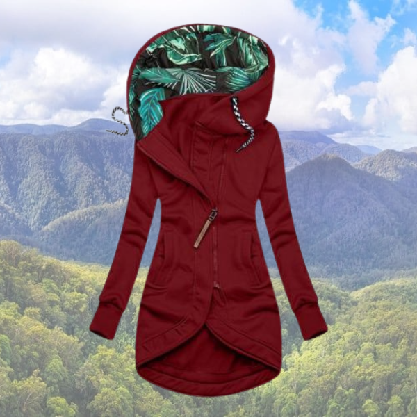 Hooded Zip-Front Cardigan
