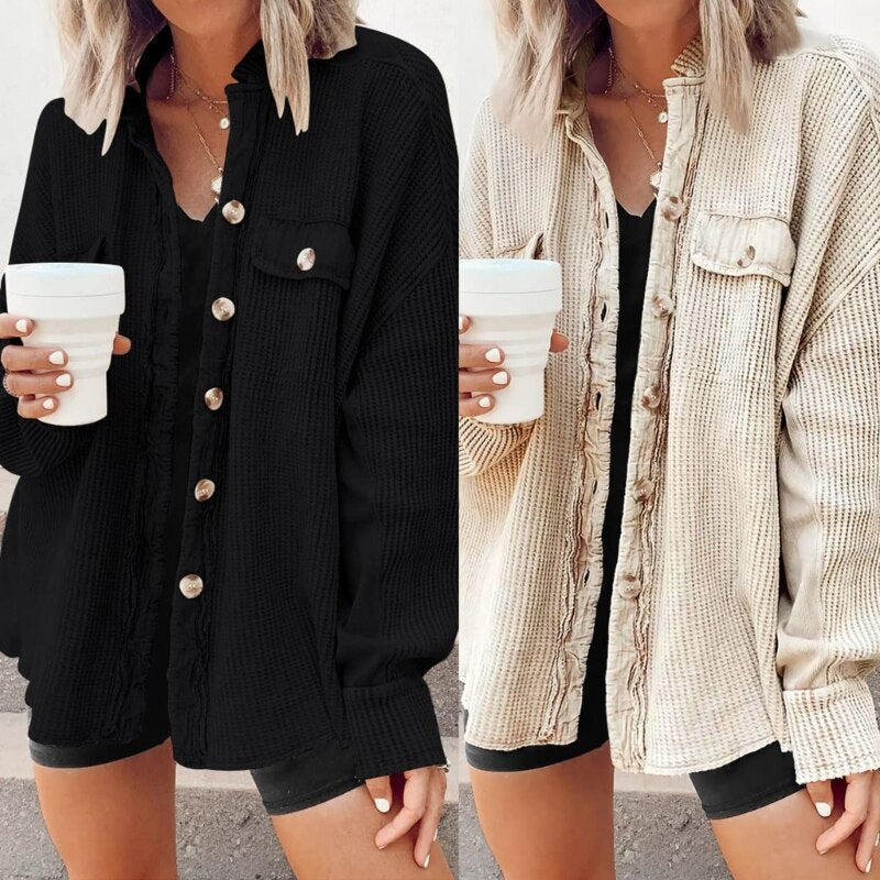Casual Cardigan with Patch Pockets