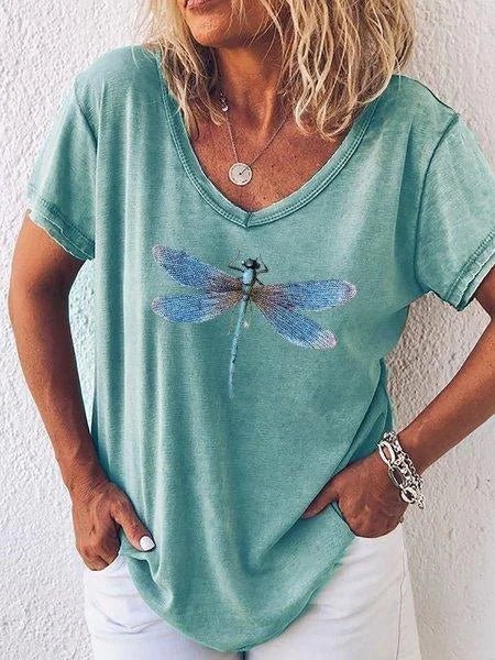 Estelle — Cotton V-Neck Tee