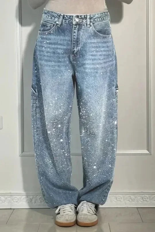 Valentina — High-Waist Glitter Jeans