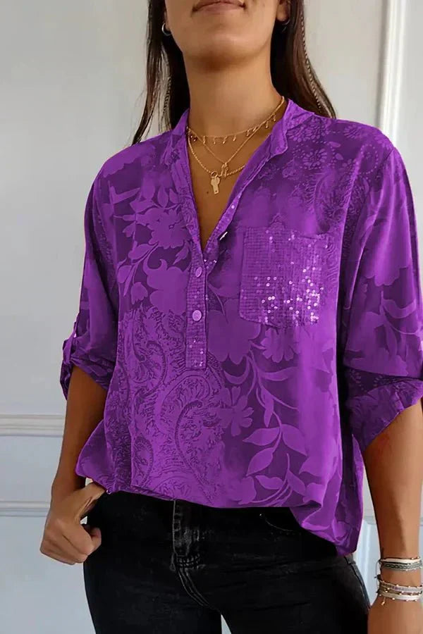 Pauline — Relaxed Sequin Top