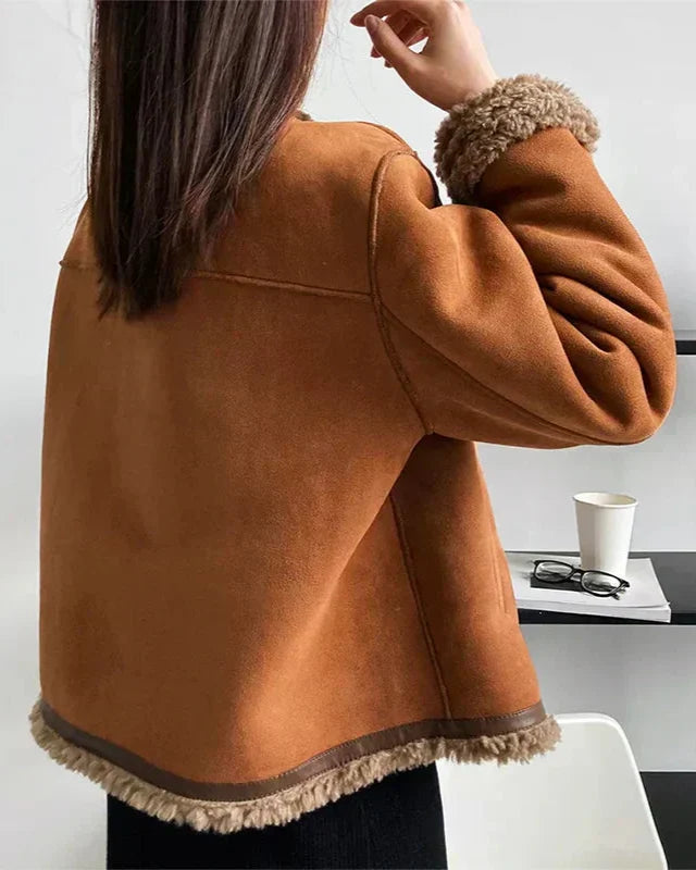 Shearling Buttoned Coat