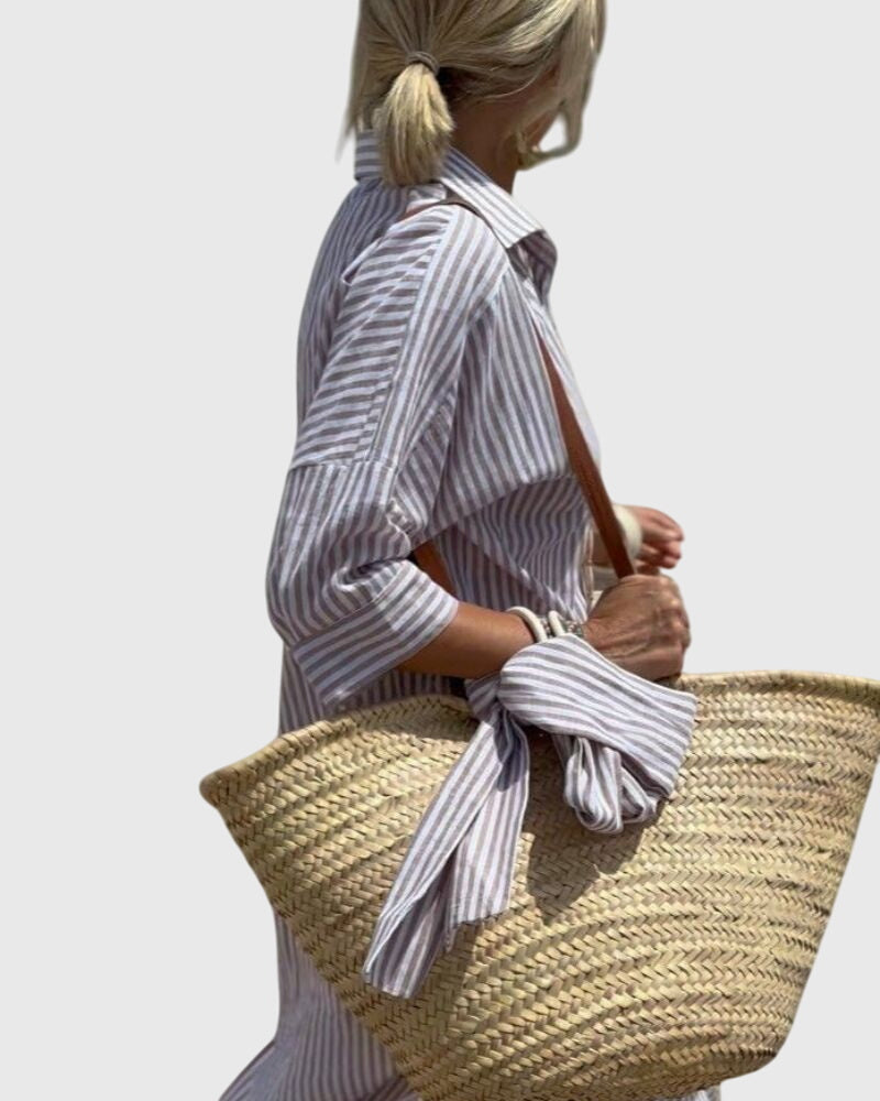 Ellen — Classic Striped Dress