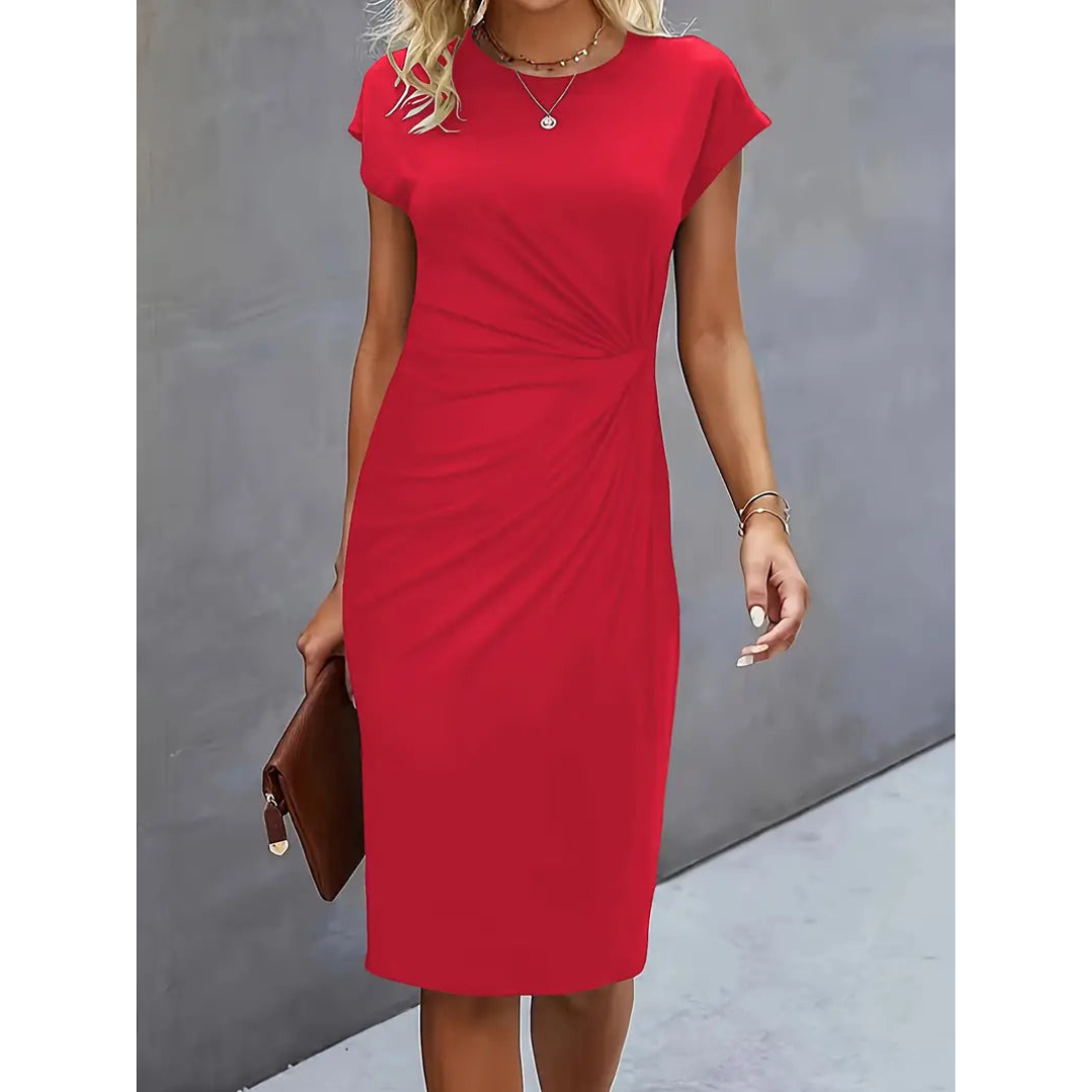 Elegant ladies dress with short sleeves