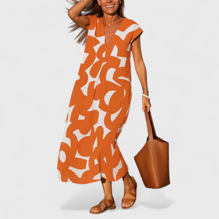 Valery — Flowing V-Neck Dress