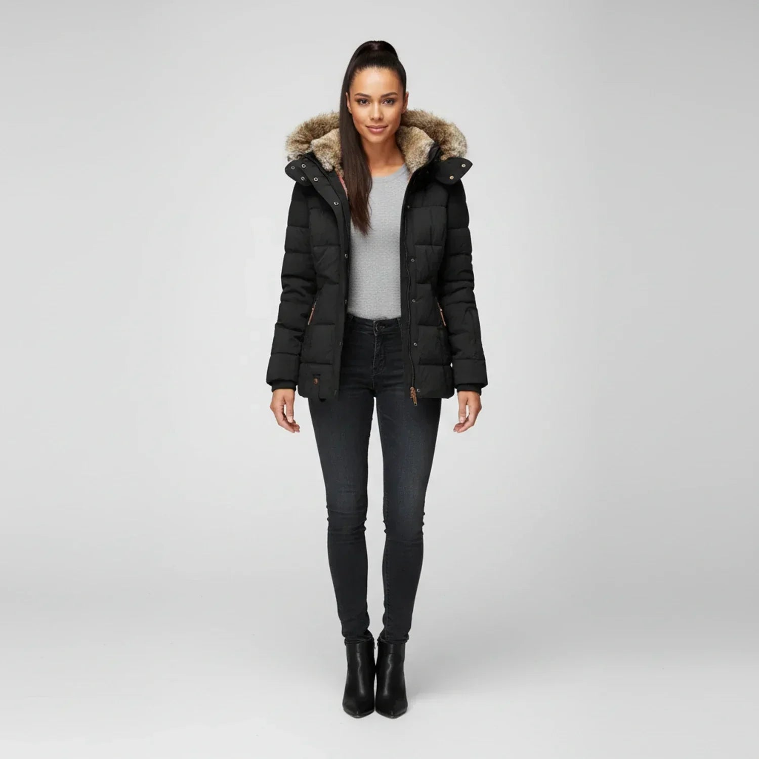 Hooded Quilted Winter Puffer Jacket