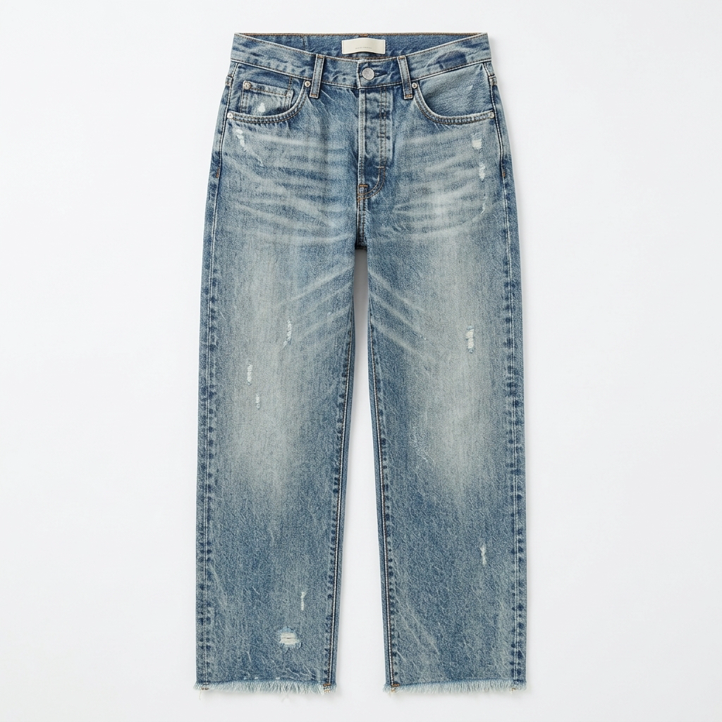 Vivara — Fringed Cropped Straight Jeans