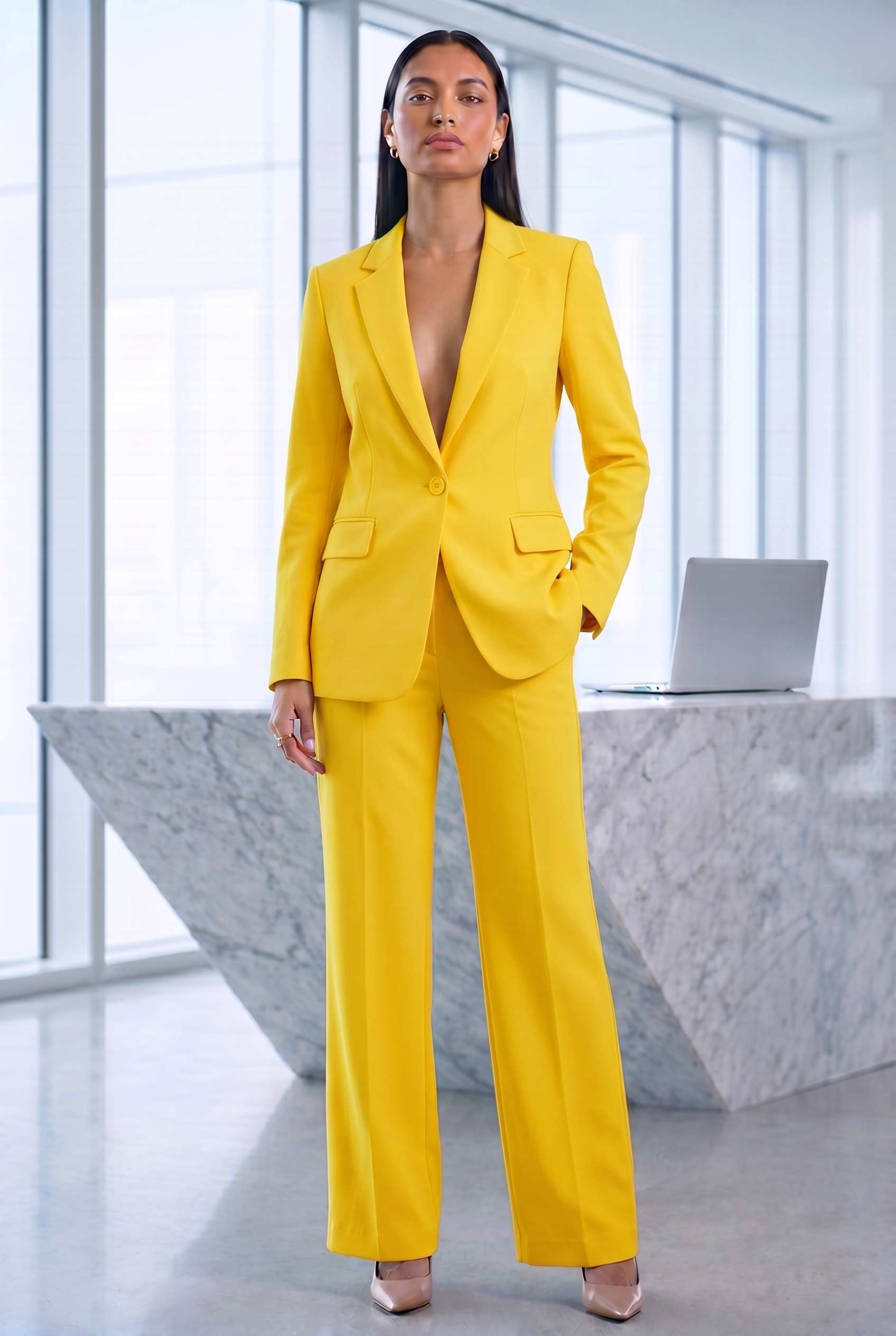 Nala | Chic Formal Suit Set with Tailored Long Blazer for Women
