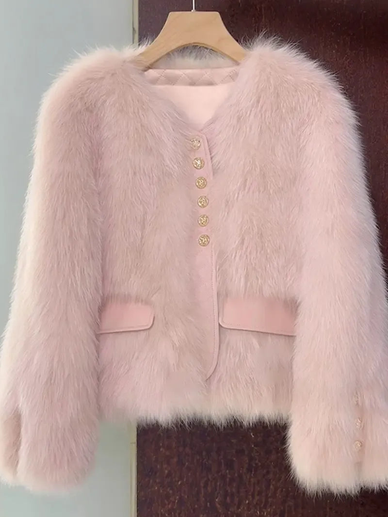 Luxe Faux Fur Cropped Jacket
