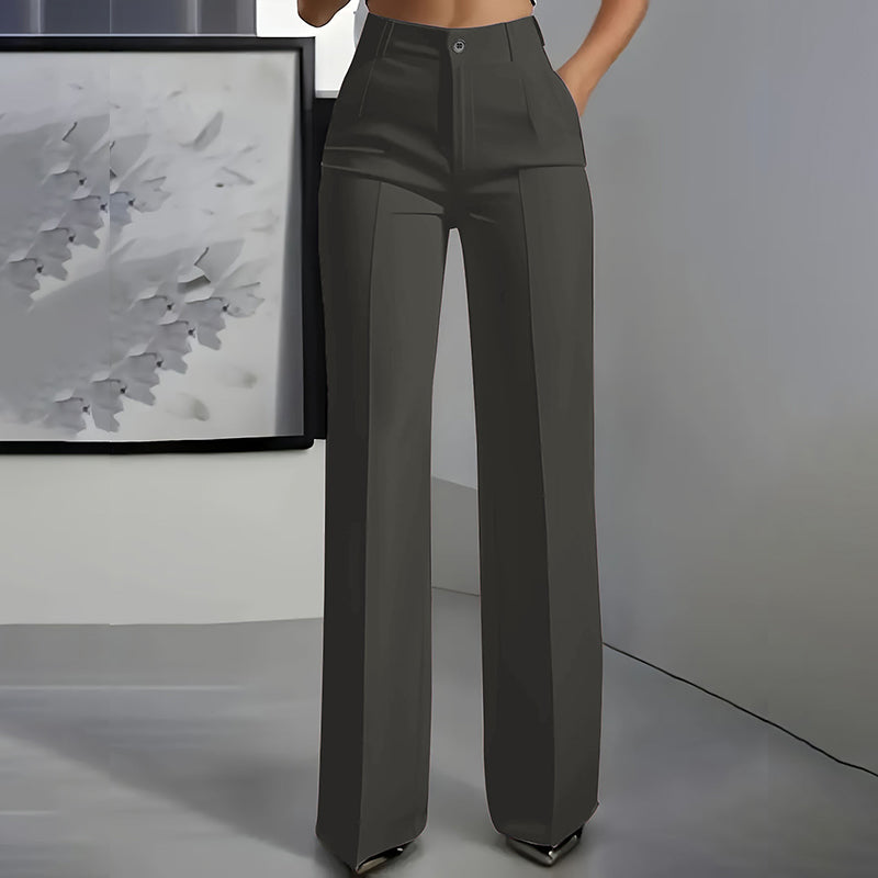 Elsa — High Waist Wide-Leg Suit Trousers