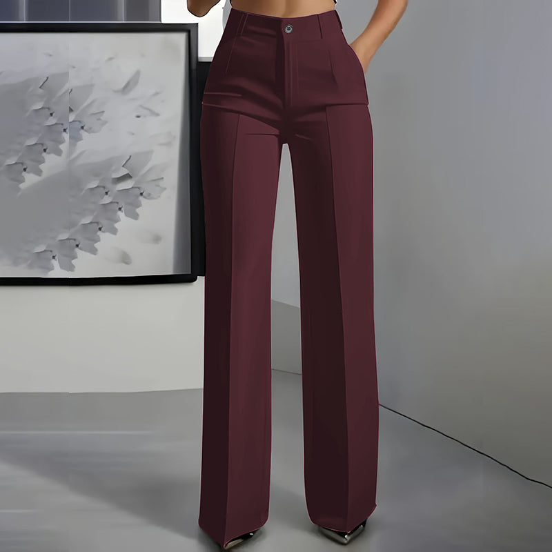 Elsa — High Waist Wide-Leg Suit Trousers