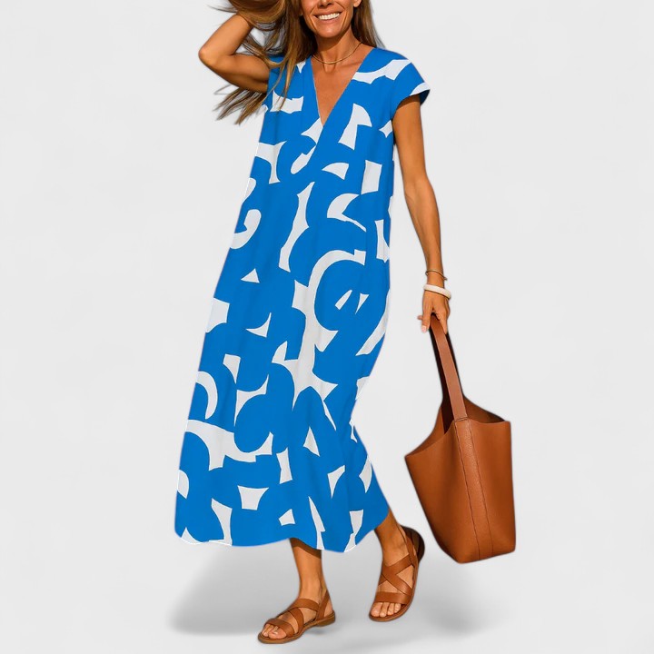 Valery — Flowing V-Neck Dress