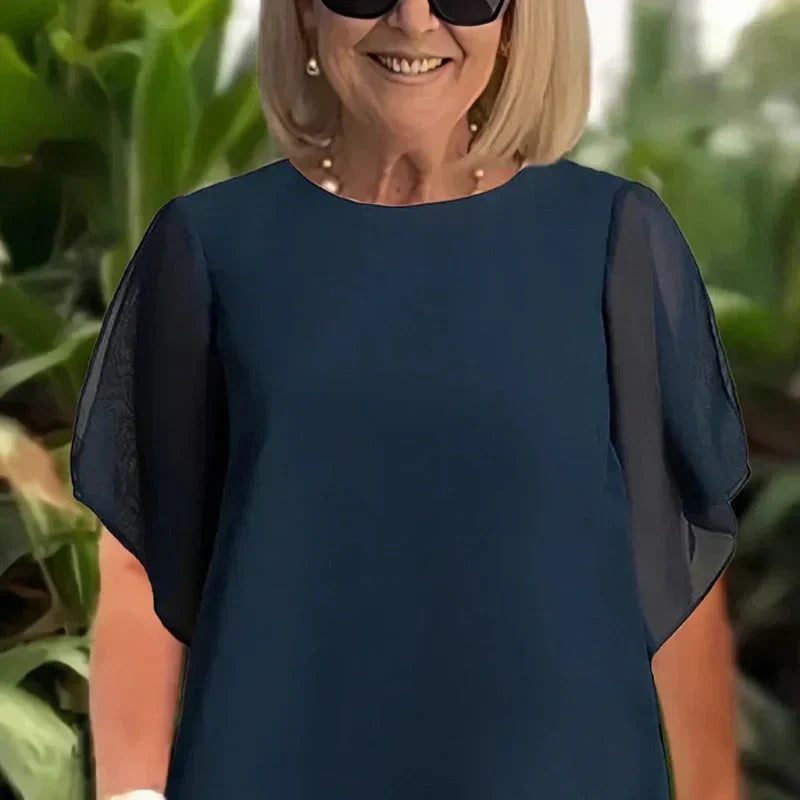Delphine — Draped Palazzo Suit Set