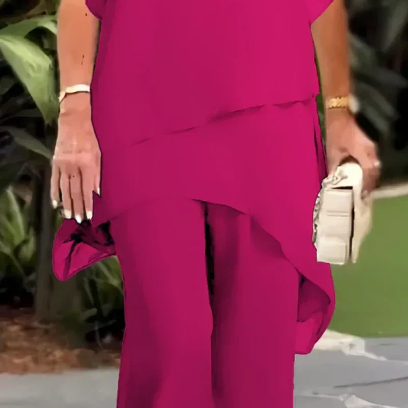 Delphine — Draped Palazzo Suit Set