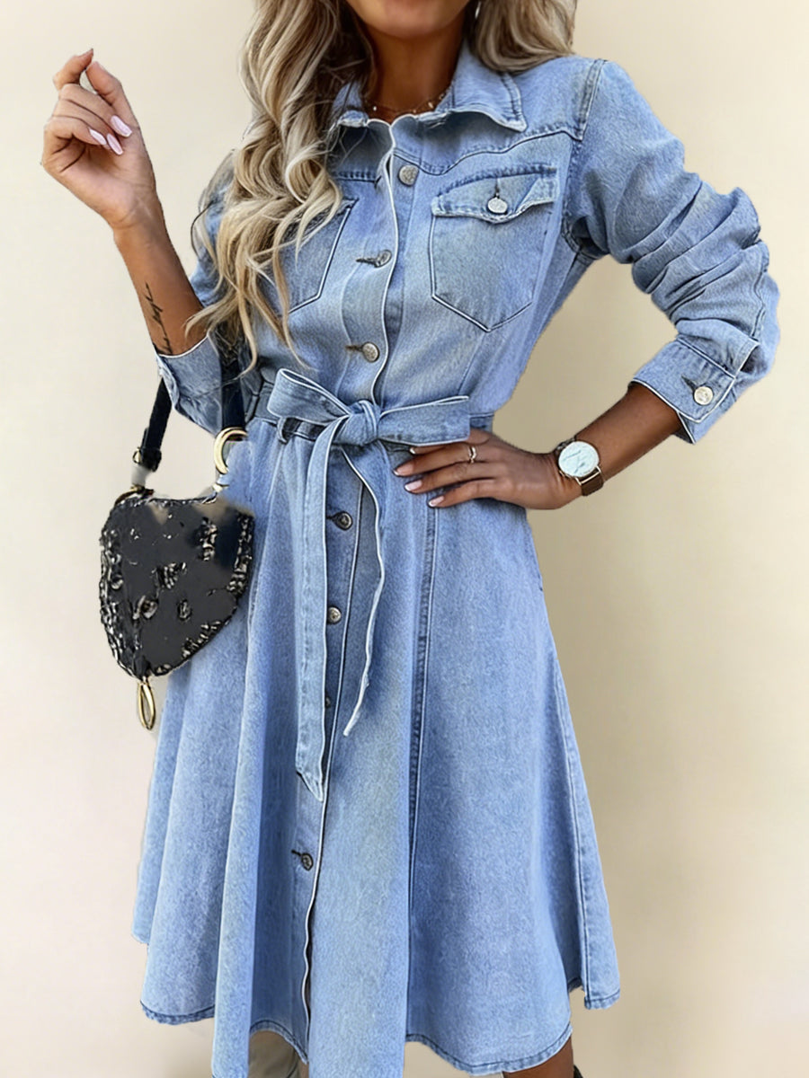 Long Sleeve Denim Dress
