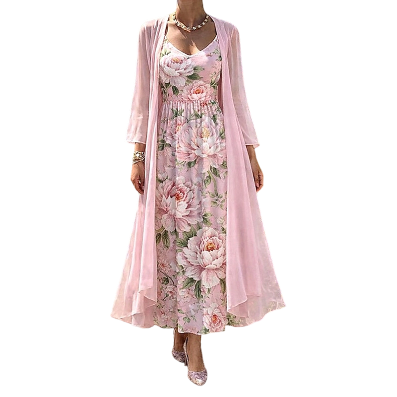 Aveline floral two-piece dress set, front