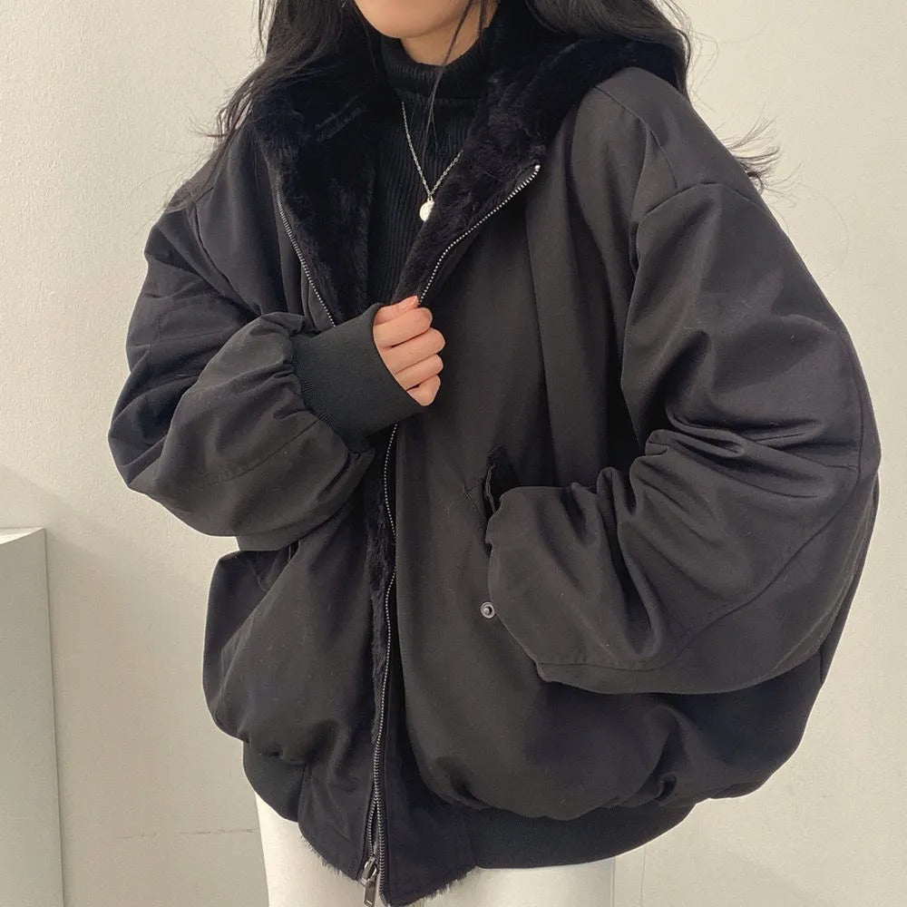 Reversible Sherpa-Lined Bomber Jacket